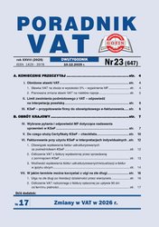 : Poradnik VAT - e-wydania &ndash; 23/2025