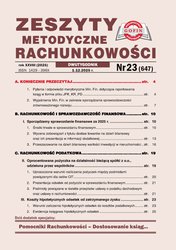 : Zeszyty Metodyczne Rachunkowości - e-wydania – 23/2025